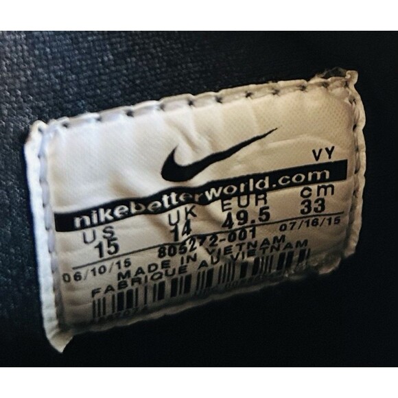 NEW Nike Sneakers 805272-001 Zoom Air Hawk Flight Class of 97 Year 2015 Sz 15 - Picture 4 of 14